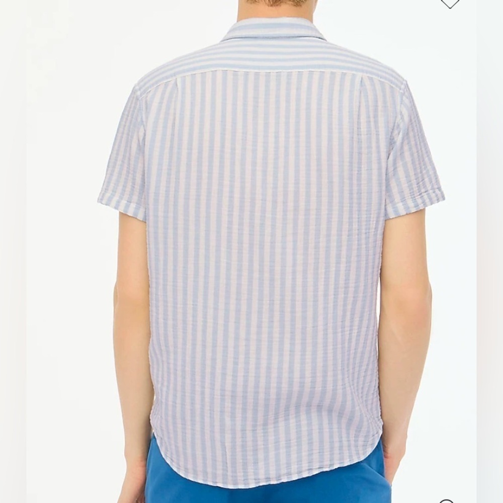 J. Crew Factory NWT Men’s Slim Short Sleeve 100% Cotton Gauze Shirt Size XXL - Picture 2 of 11